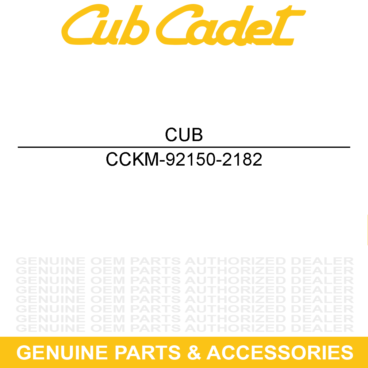 CUB CADET KM-92150-2182 Hardware