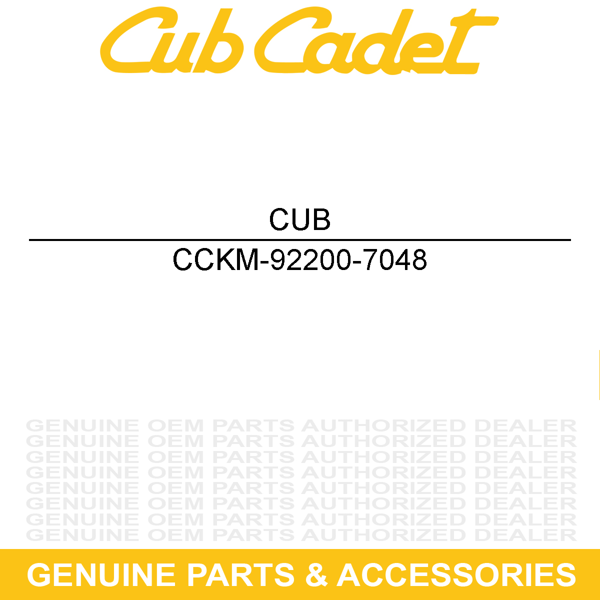 CUB CADET KM-92200-7048 Washer