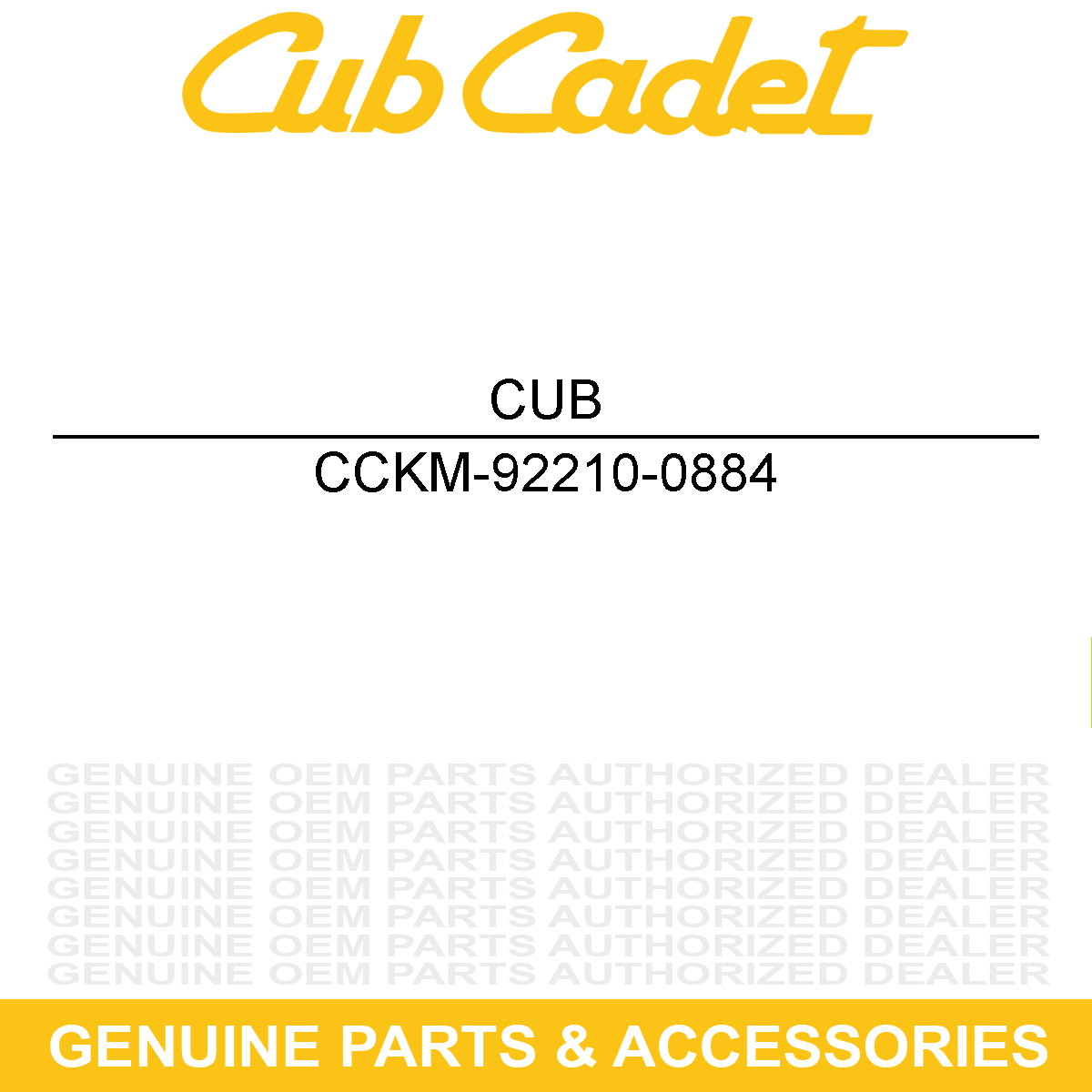 CUB CADET KM-92210-0884 Nut