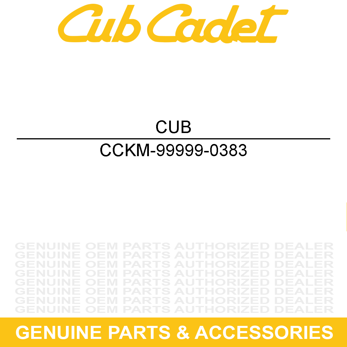 CUB CADET KM-99999-0383 Clamp & Elemen