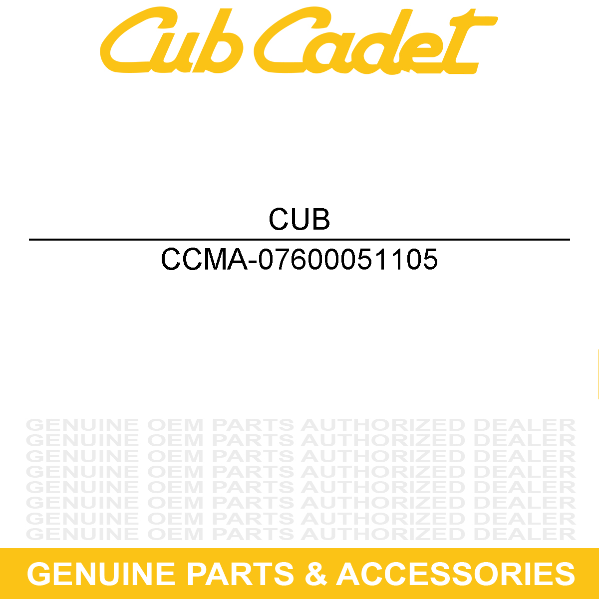 CUB CADET MA-07600051105 Bearing