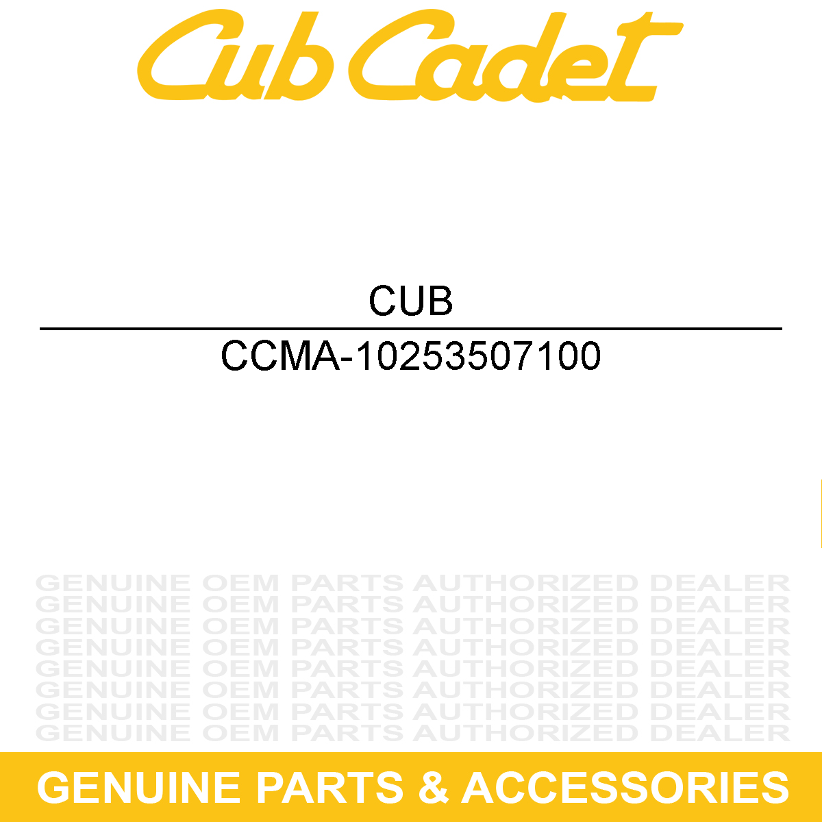 CUB CADET MA-10253507100 Ignition Key