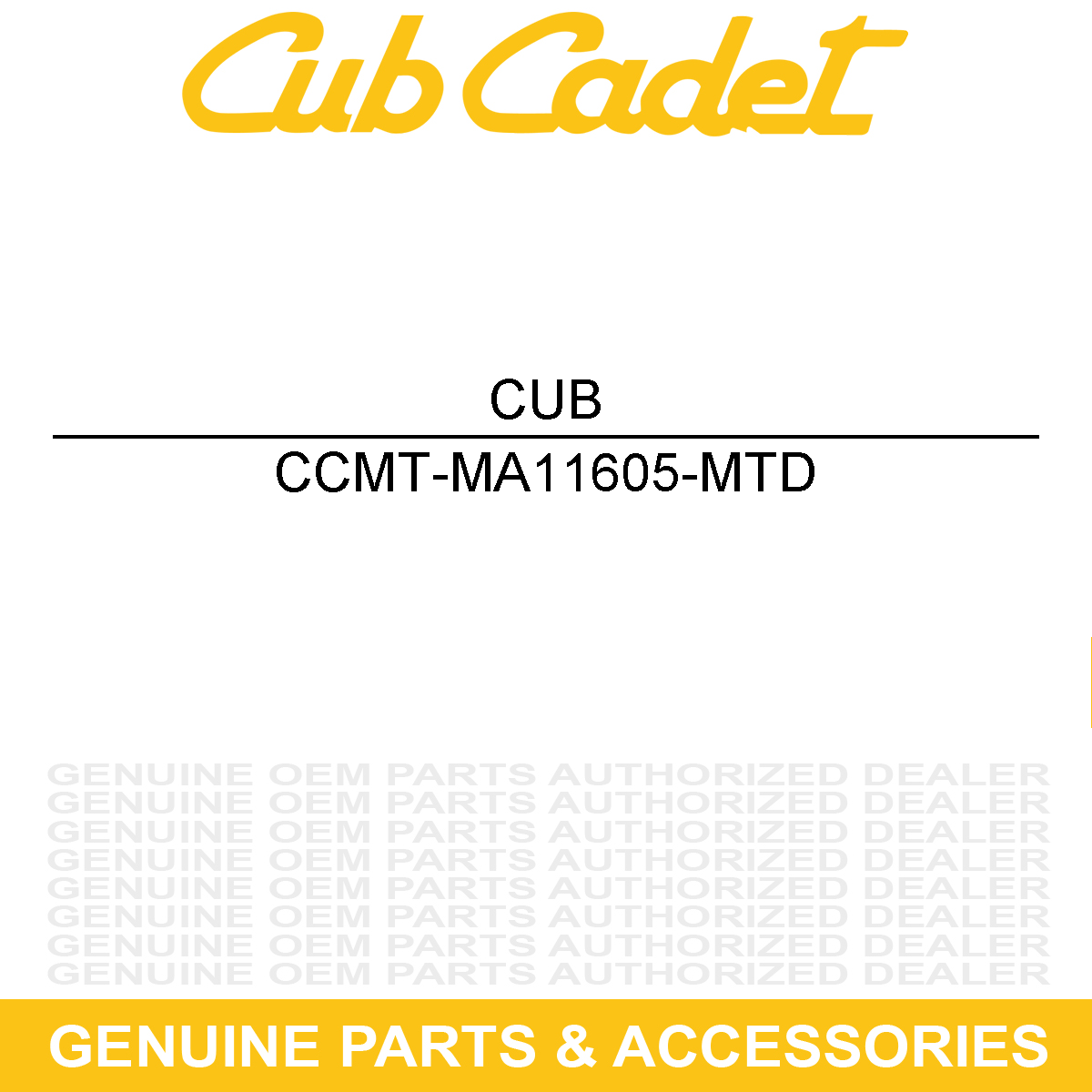 CUB CADET MT-MA11605-MTD Plow Roller