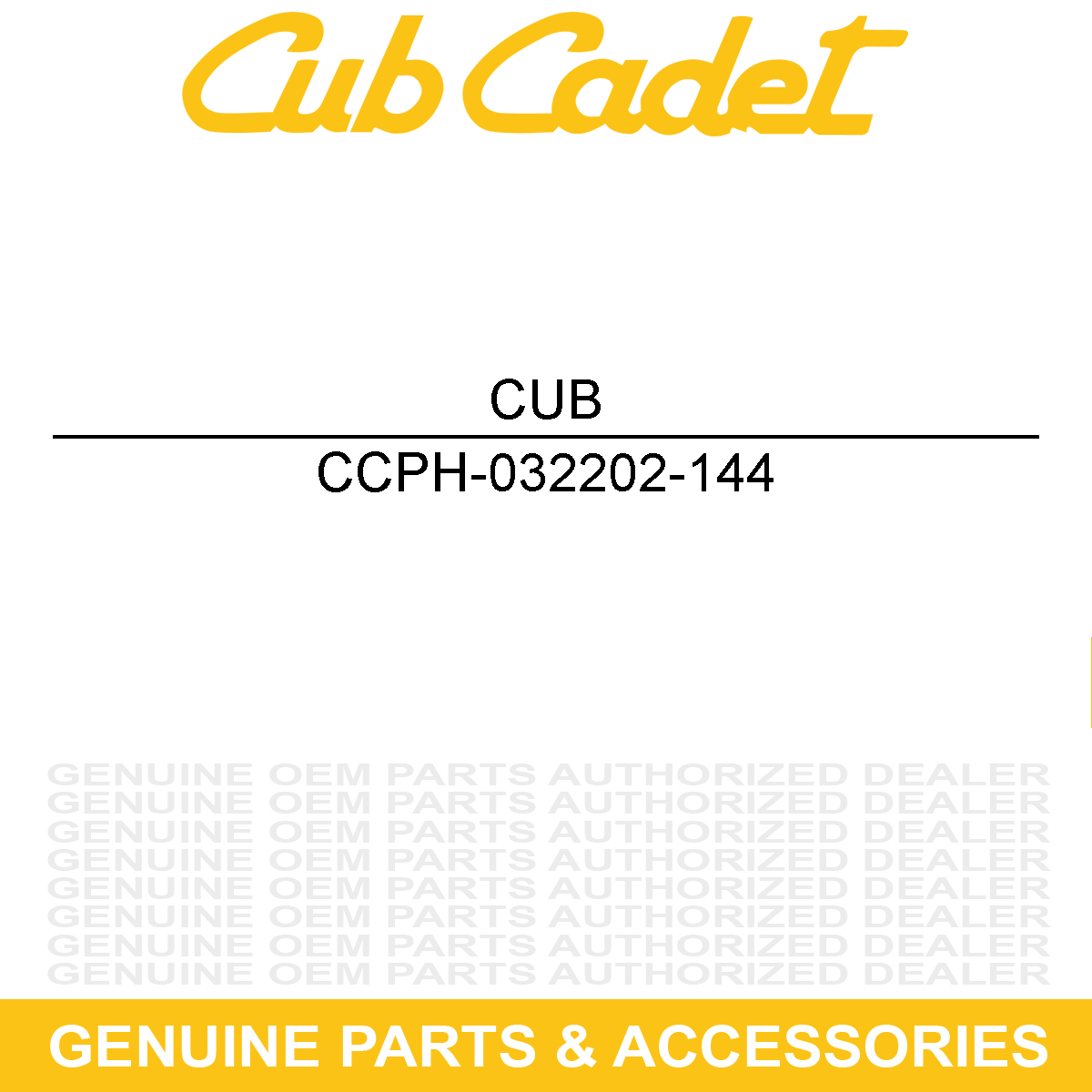 CUB CADET PH-032202-144 Seal