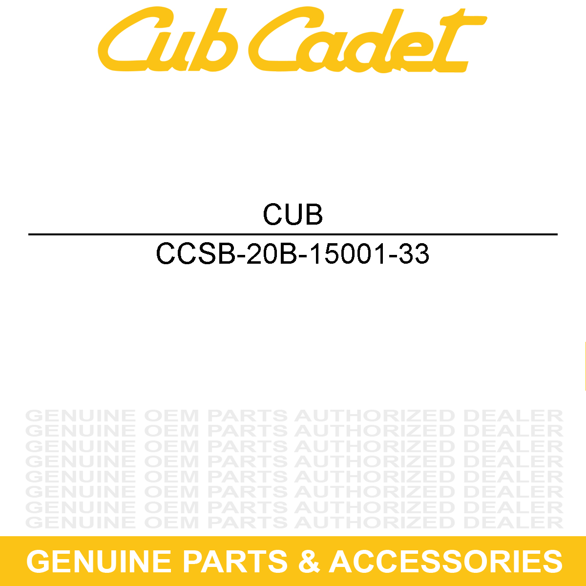 CUB CADET SB-20B-15001-33 Gasket