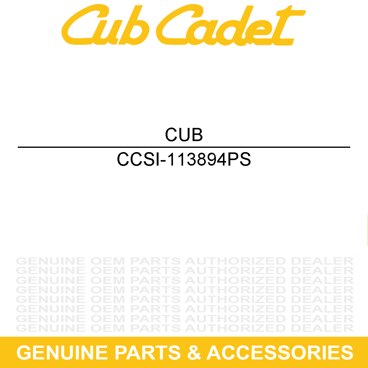 CUB CADET SI-113894PS Track Kit