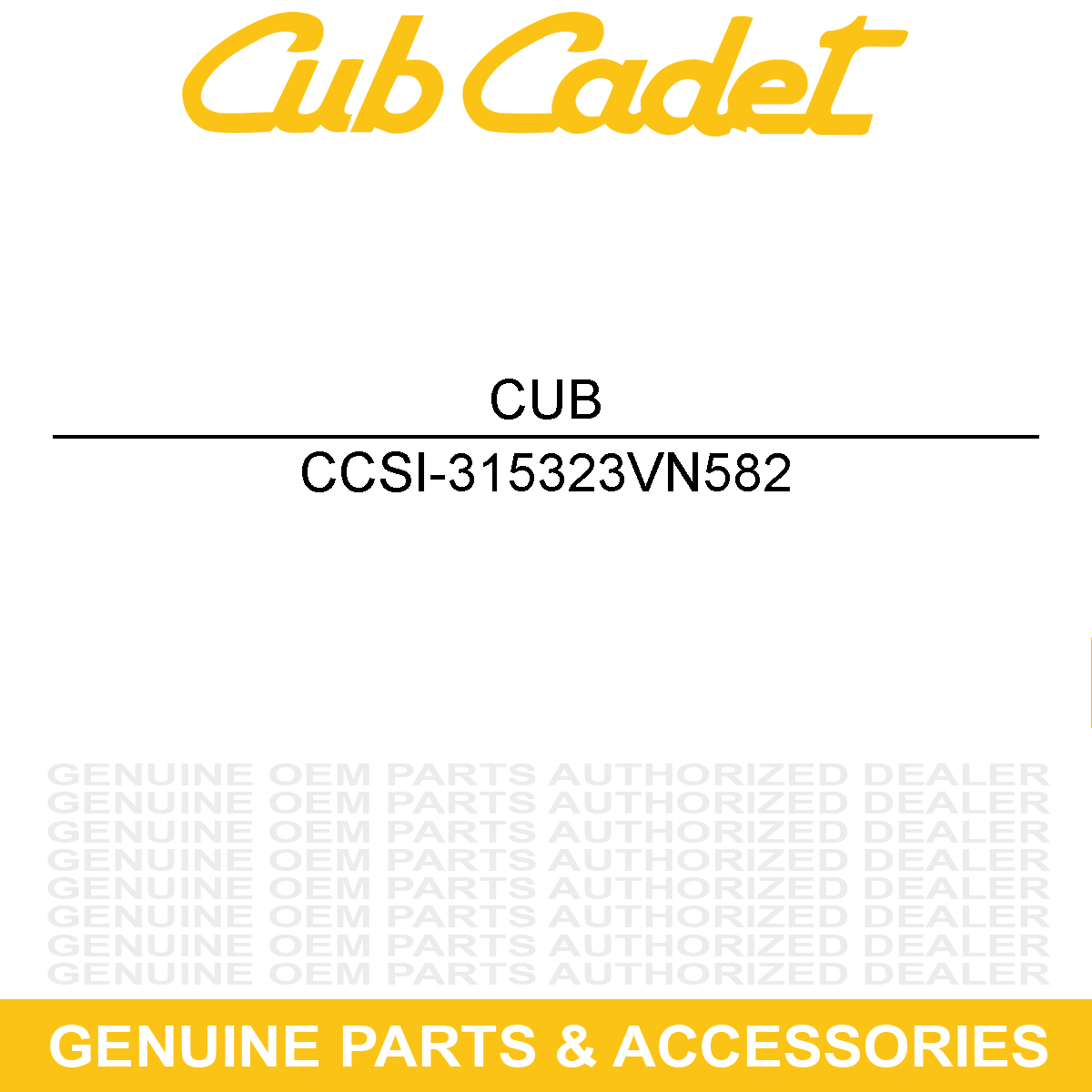 CUB CADET SI-315323VN582 Cover