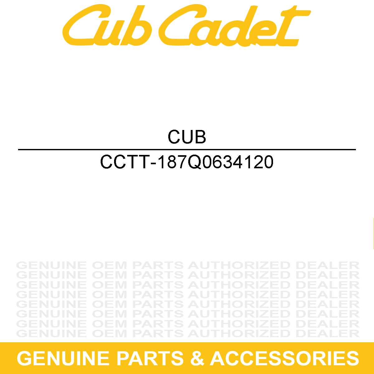 CUB CADET TT-187Q0634120 Nut