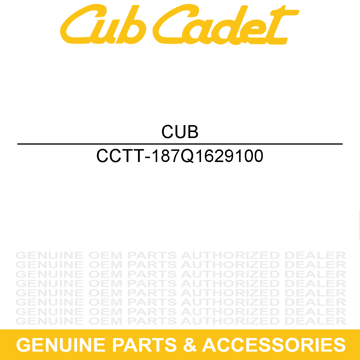 CUB CADET TT-187Q1629100 Seal