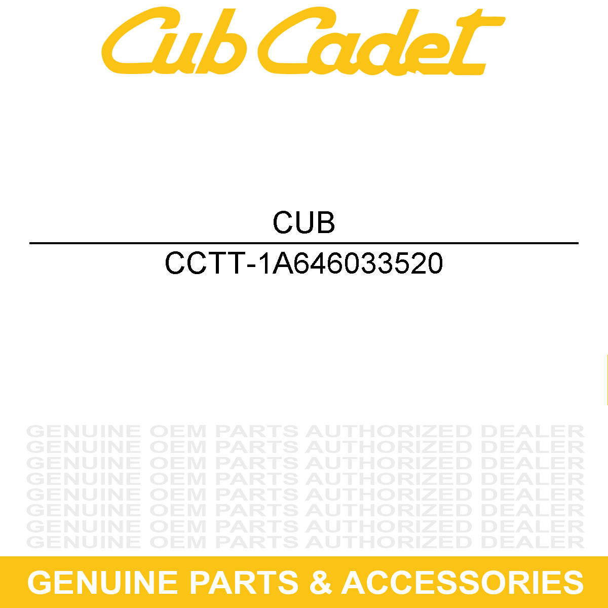 CUB CADET TT-1A646033520 Gear