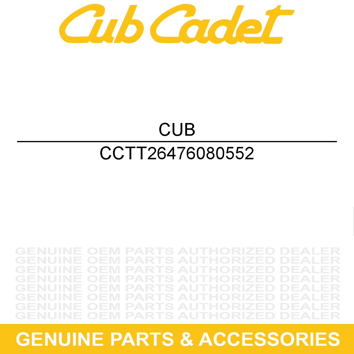 MTD TT-26476080552 Hardware