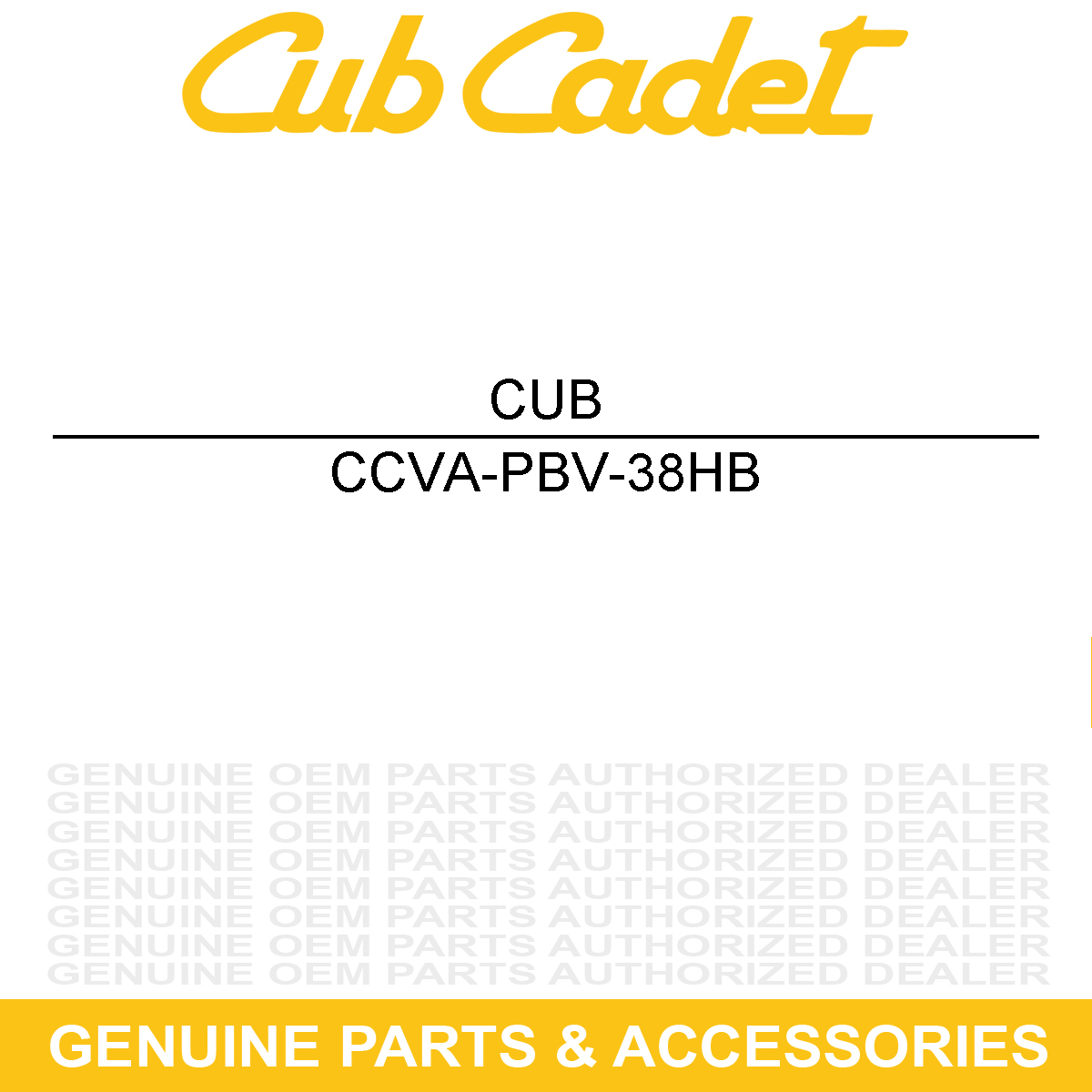 CUB CADET VA-PBV-38HB Valve Kit