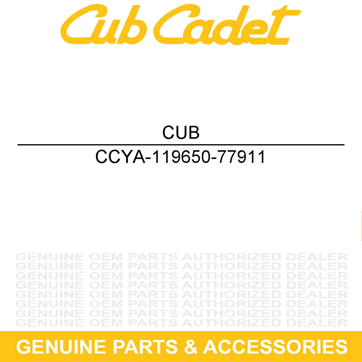 CUB CADET YA-119650-77911 Plug