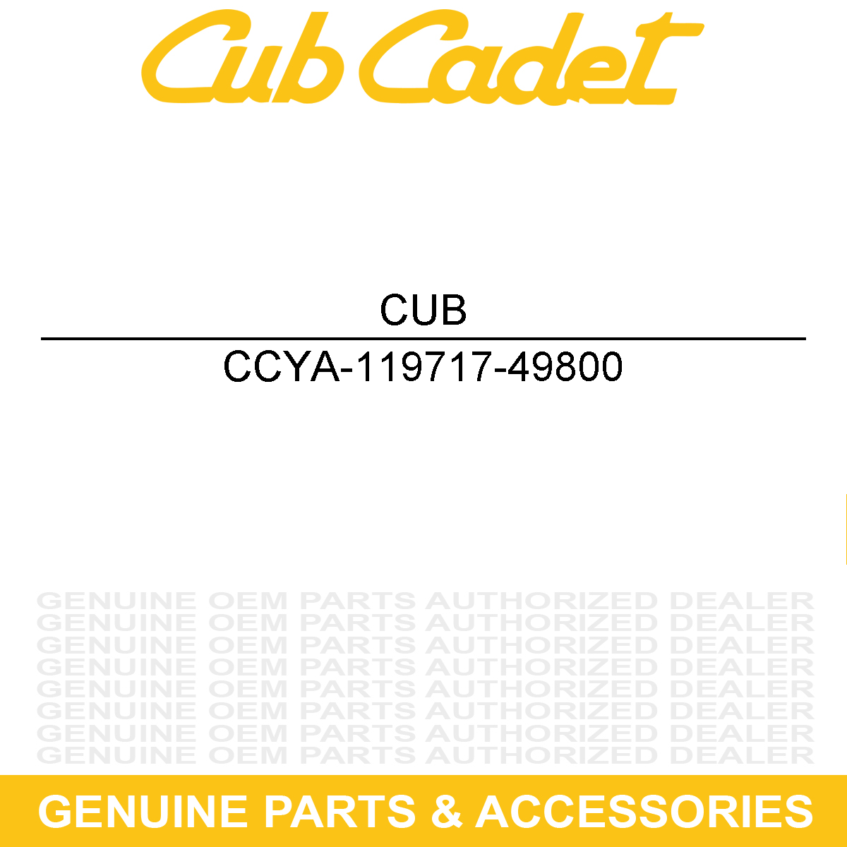 CUB CADET YA-119717-49800 Thermostat