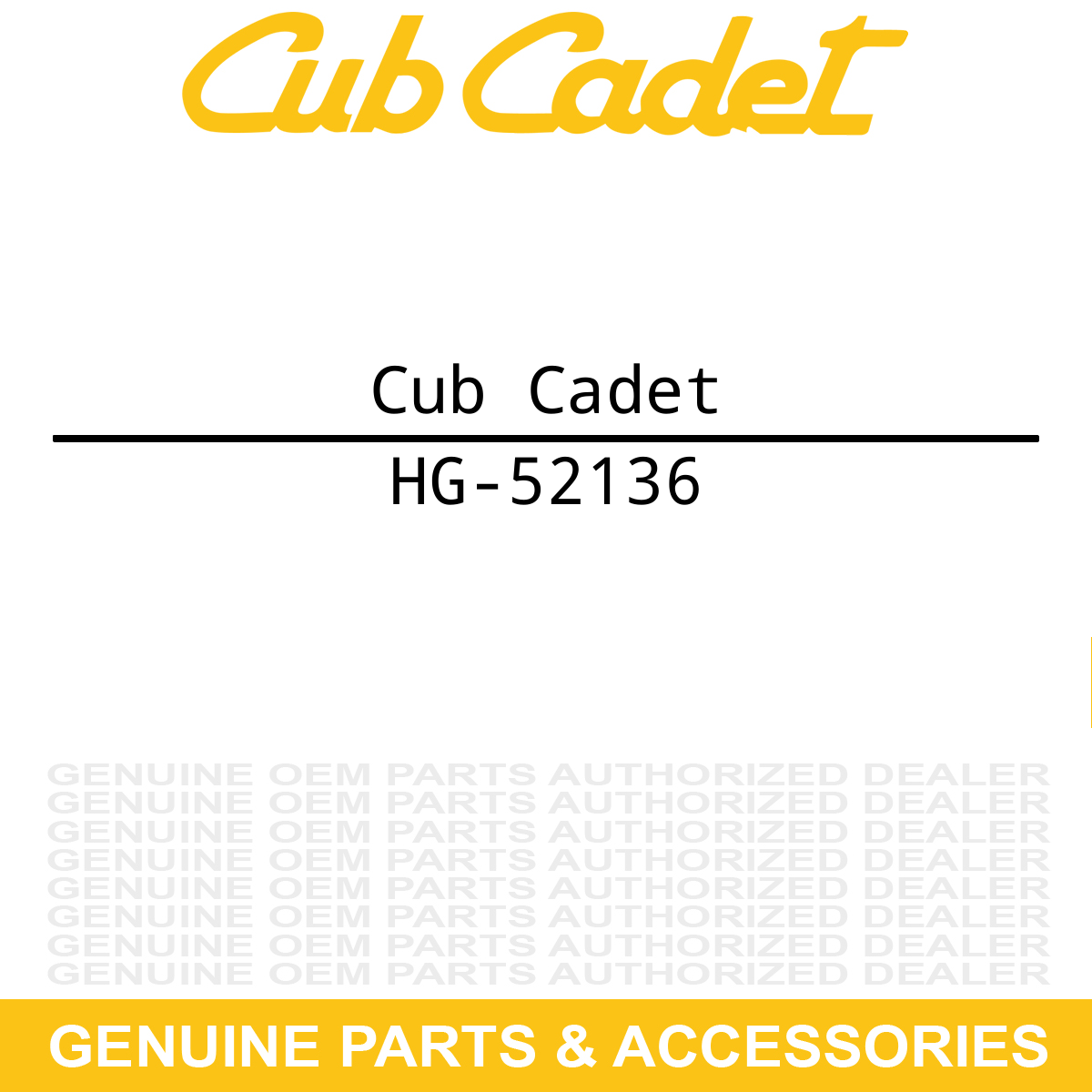 CUB CADET HG-52136 Bypass Rod