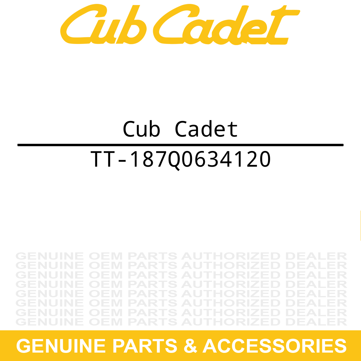 CUB CADET TT-187Q0634120 Nut