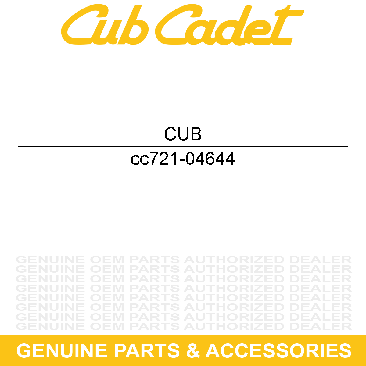 CUB CADET 721-04644 Gasket