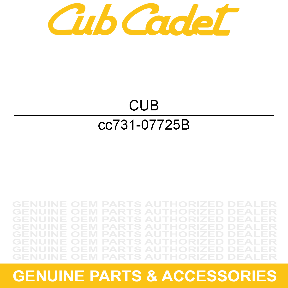 CUB CADET 731-07725B Cover