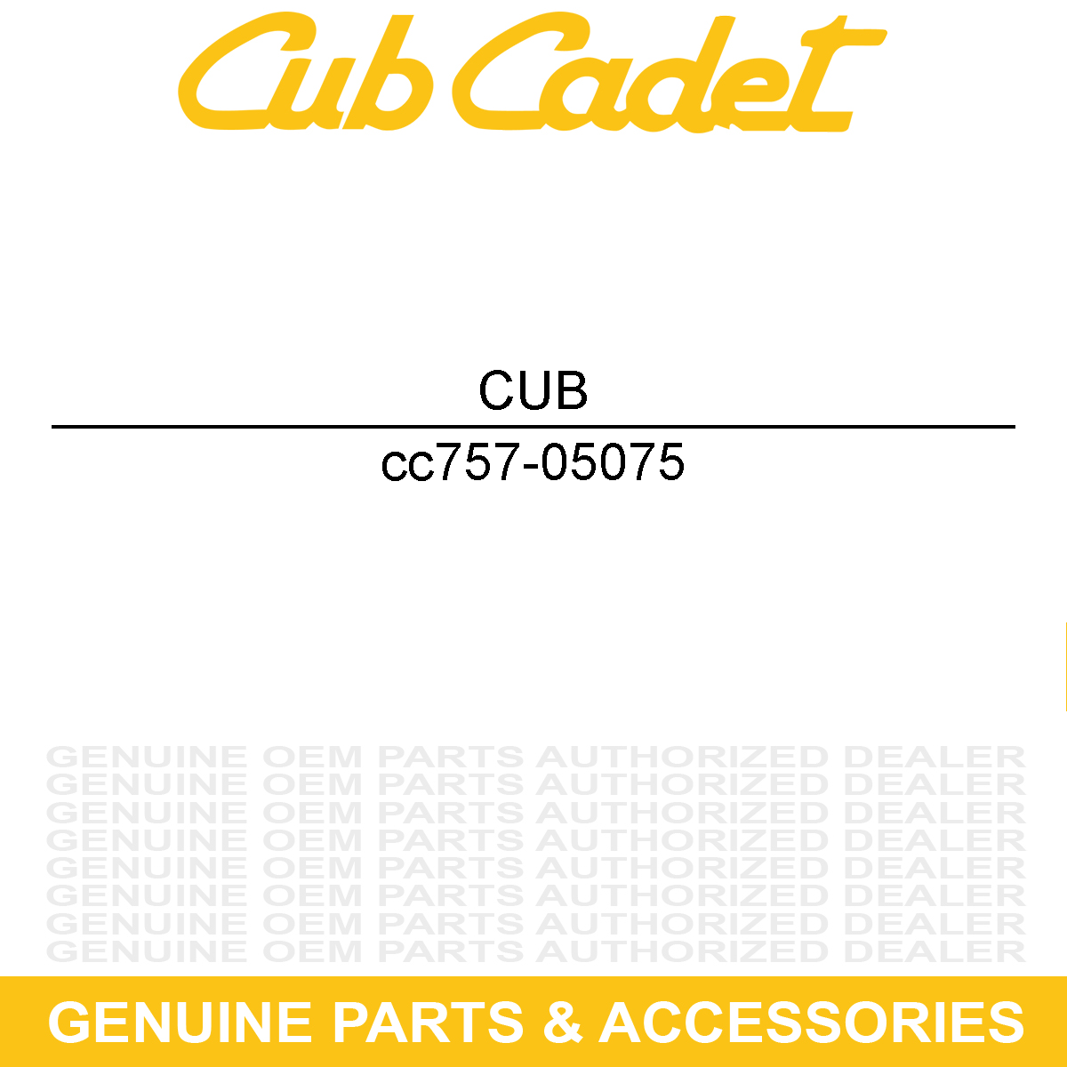 CUB CADET 757-05075 Seat