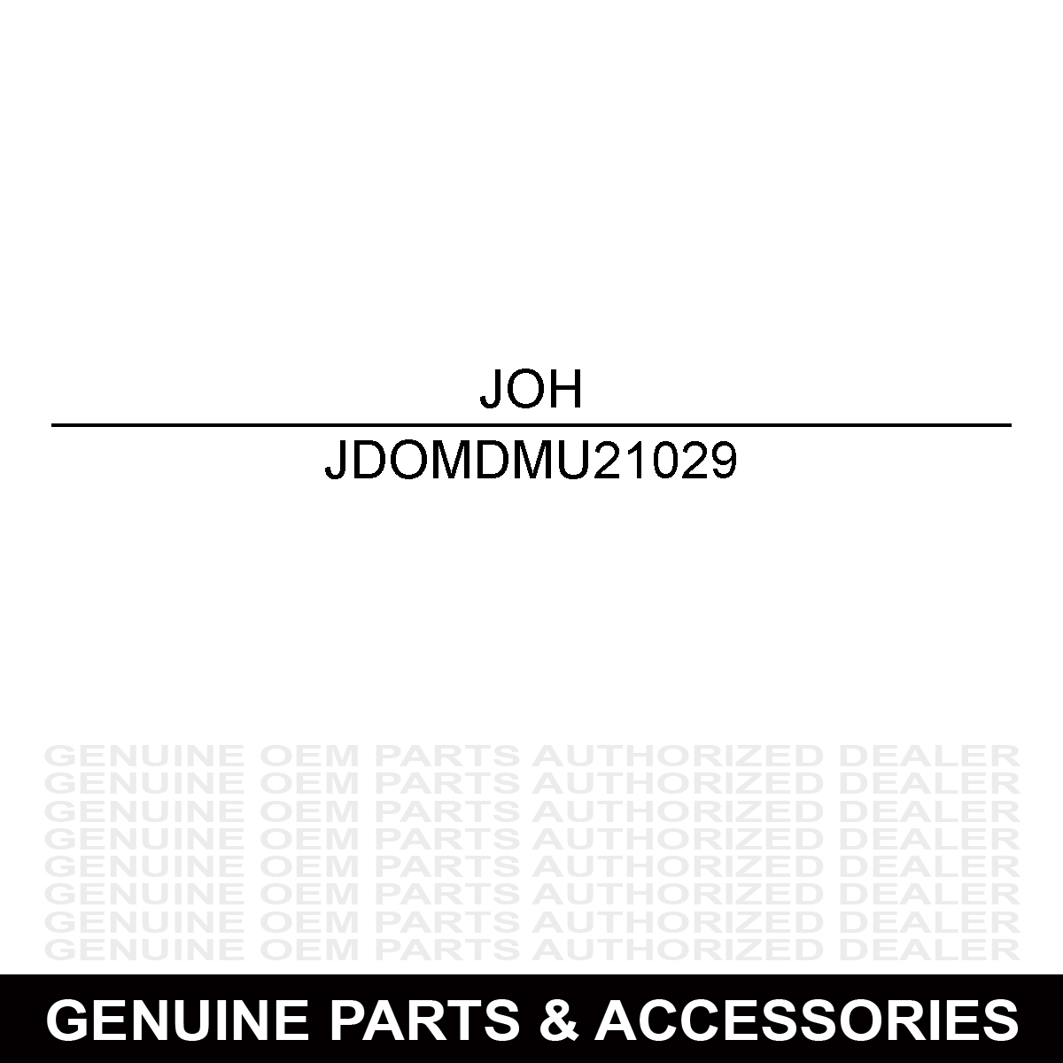 John Deere OMDMU21029 Operator's Manual