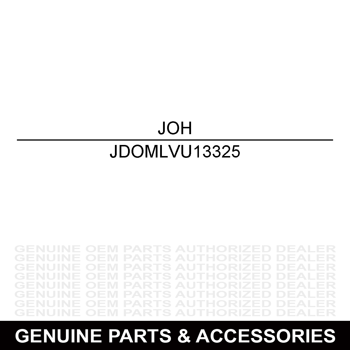 John Deere OMLVU13325 Operator's Manual