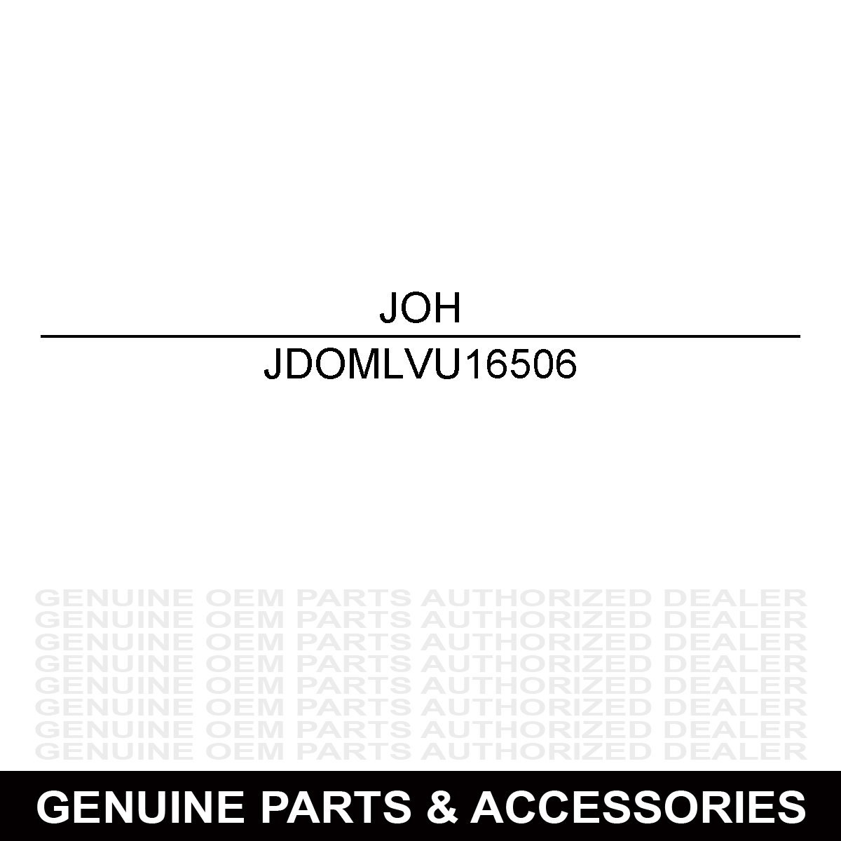 John Deere OMLVU16506 Operator's Manual