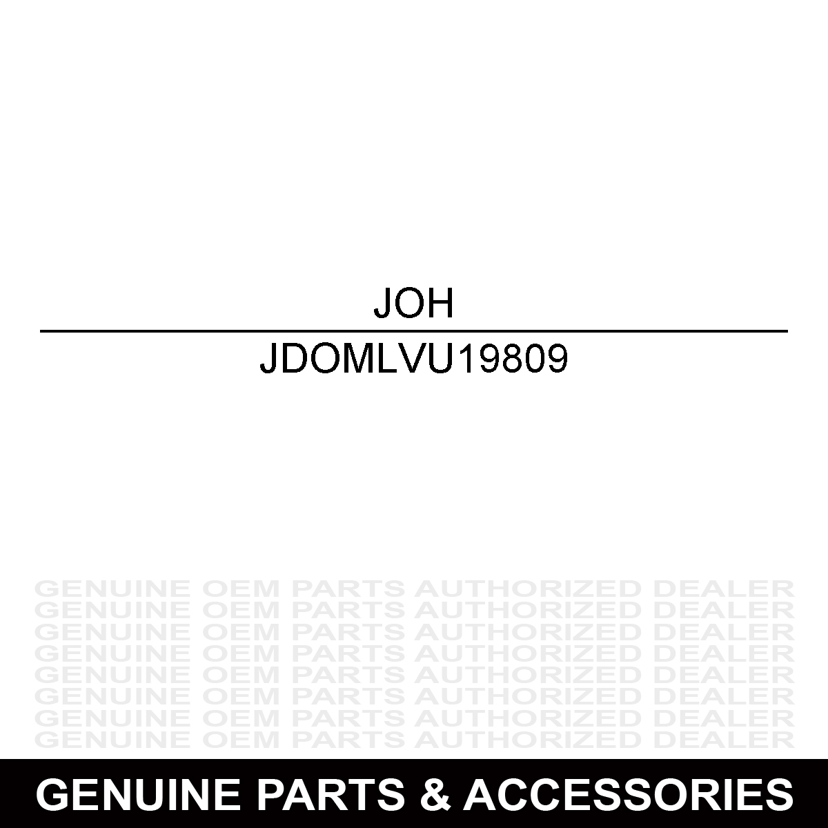 John Deere OMLVU19809 Operator's Manual