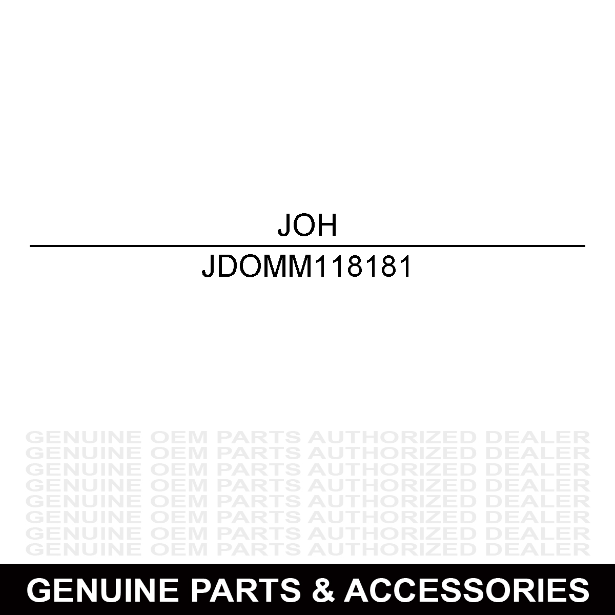 John Deere OMM118181 Operator's Manual