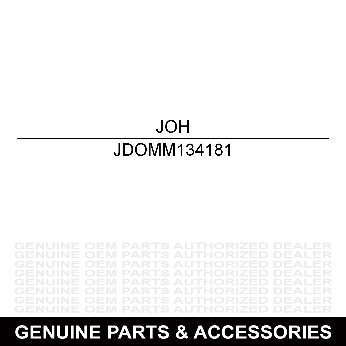 John Deere OMM134181 Operator's Manual