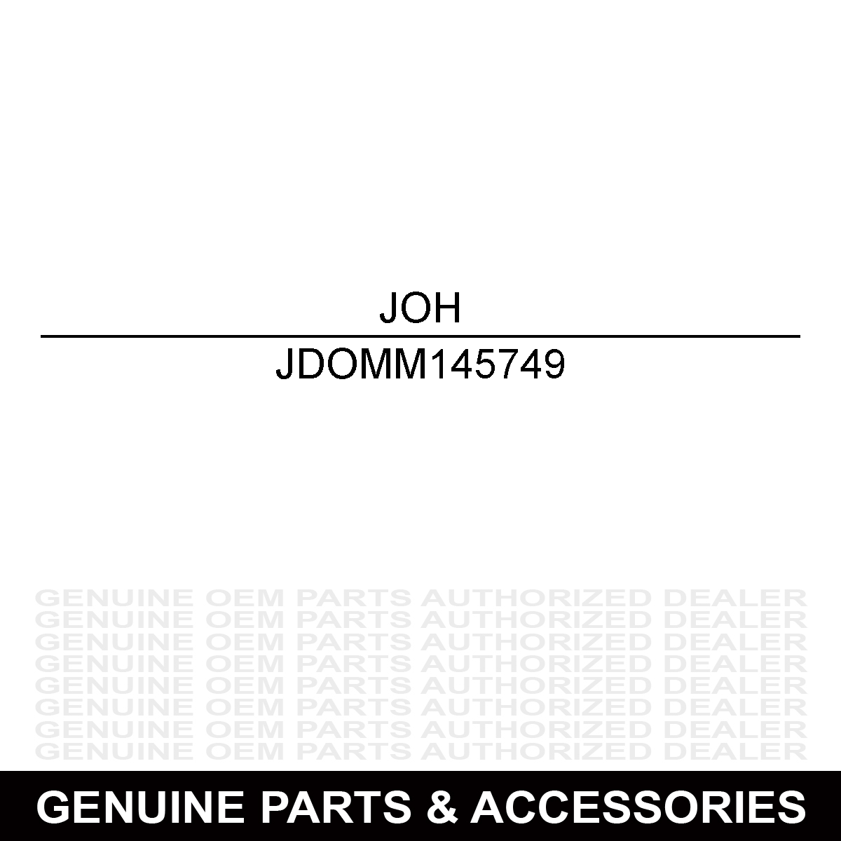 John Deere M145749 Operator's Manual