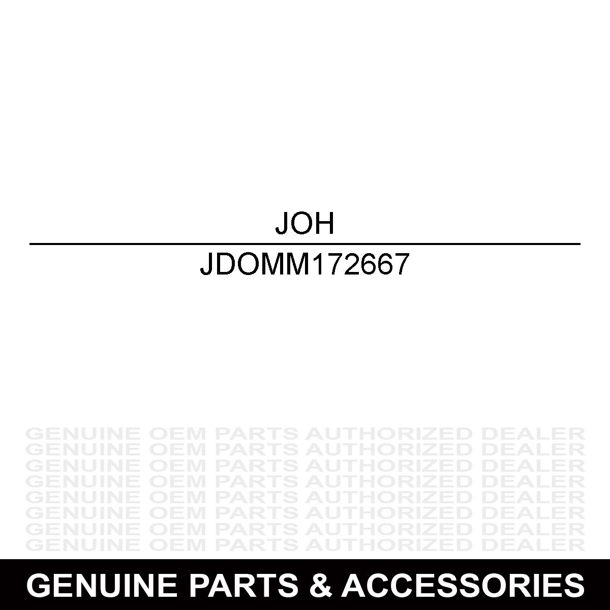John Deere M172667 Operator's Manual