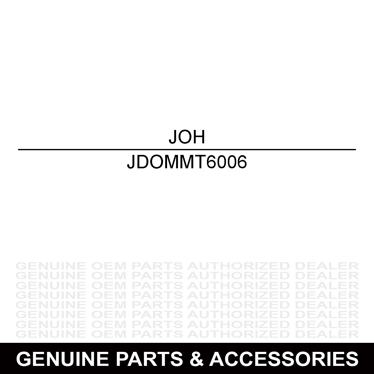 John Deere OMMT6006 Operator's Manual