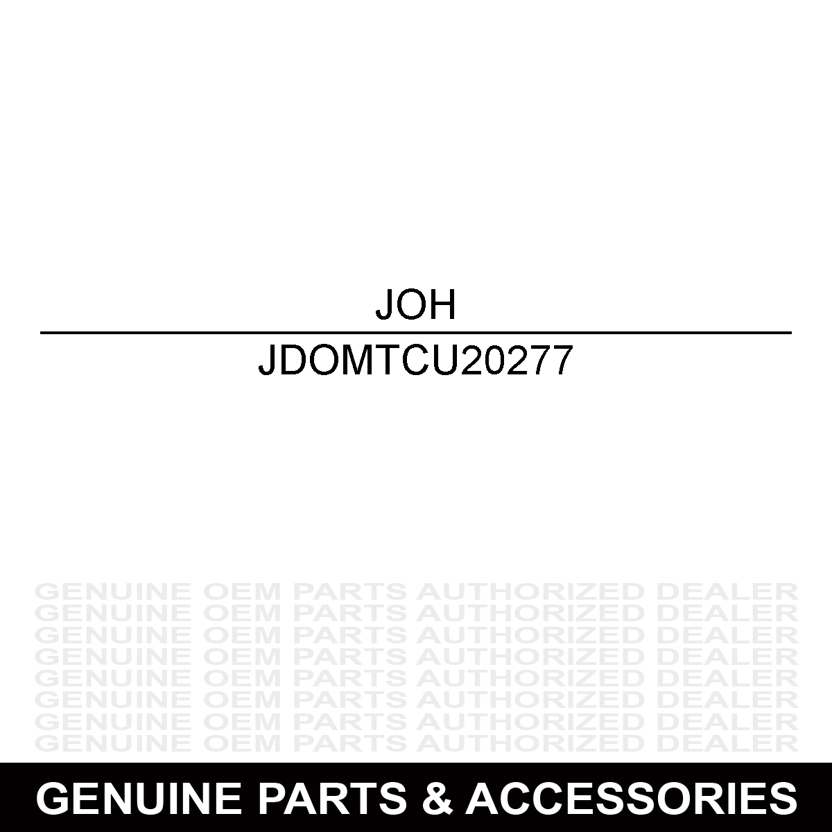 John Deere OMTCU20277 Operator's Manual