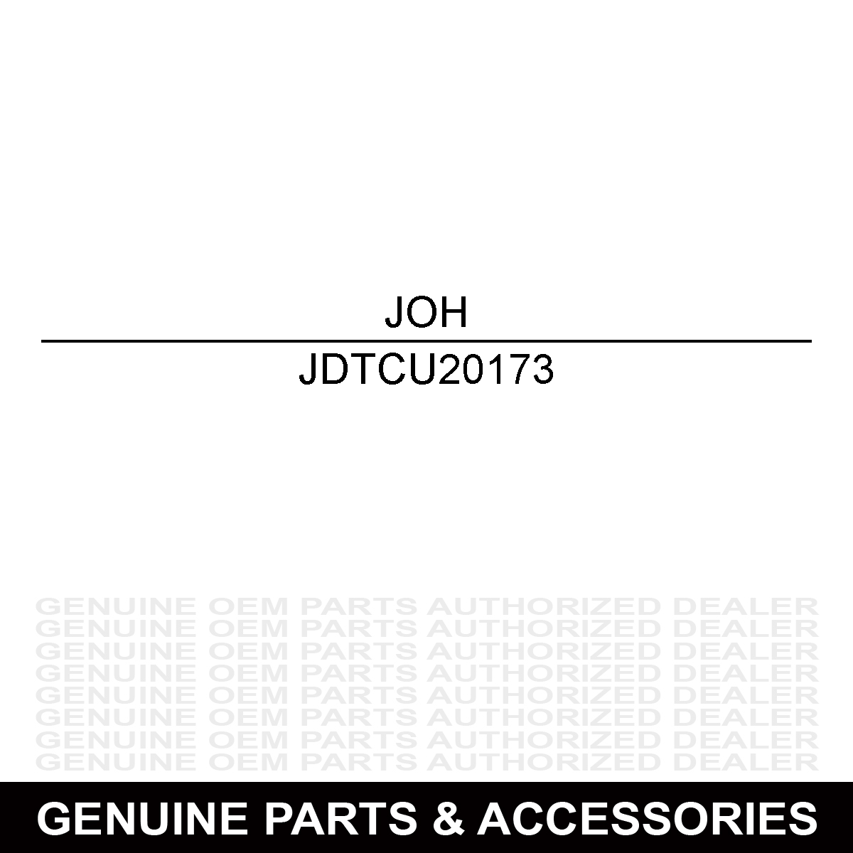 John Deere TCU20173 Plate