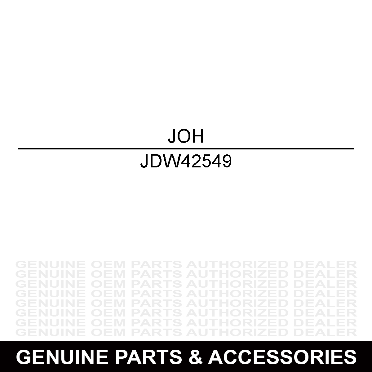 John Deere W42549 Label