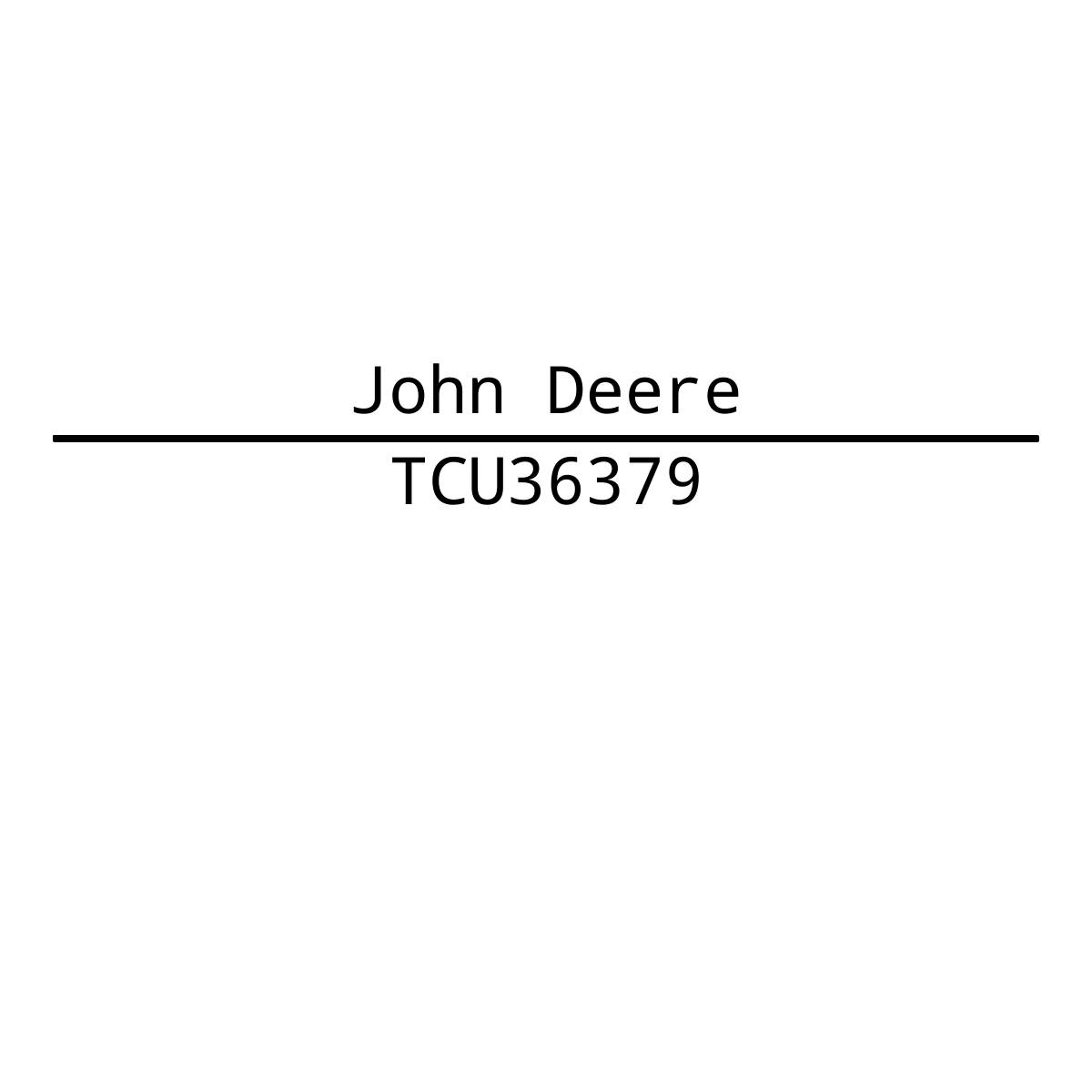 John Deere TCU36379 Spacer