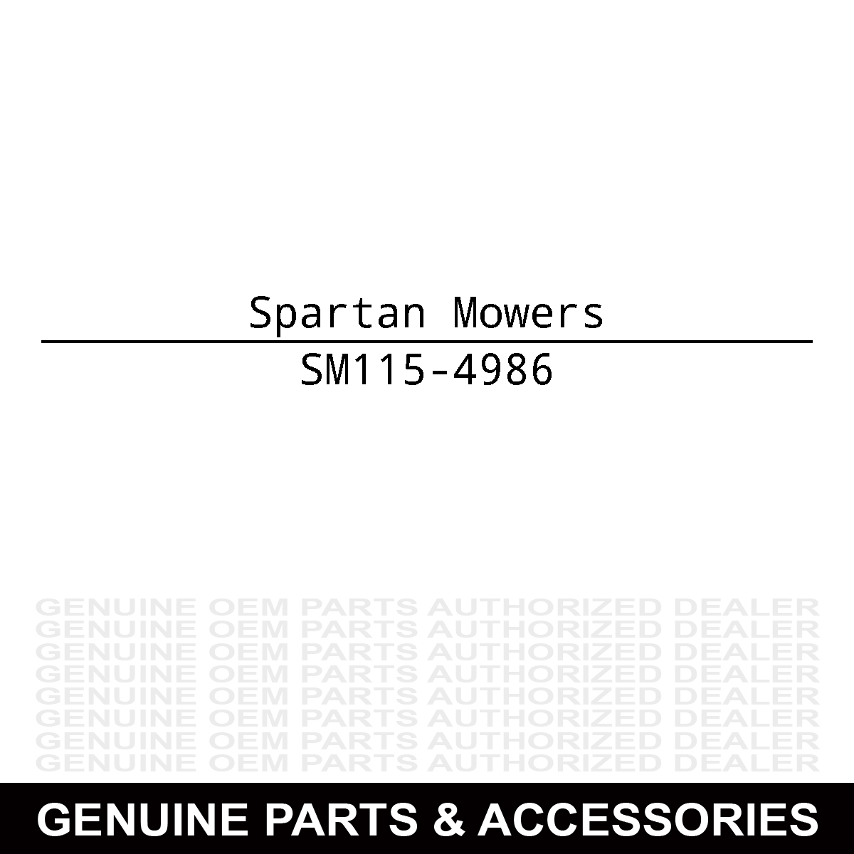Spartan Mowers 115-4986 Spacer