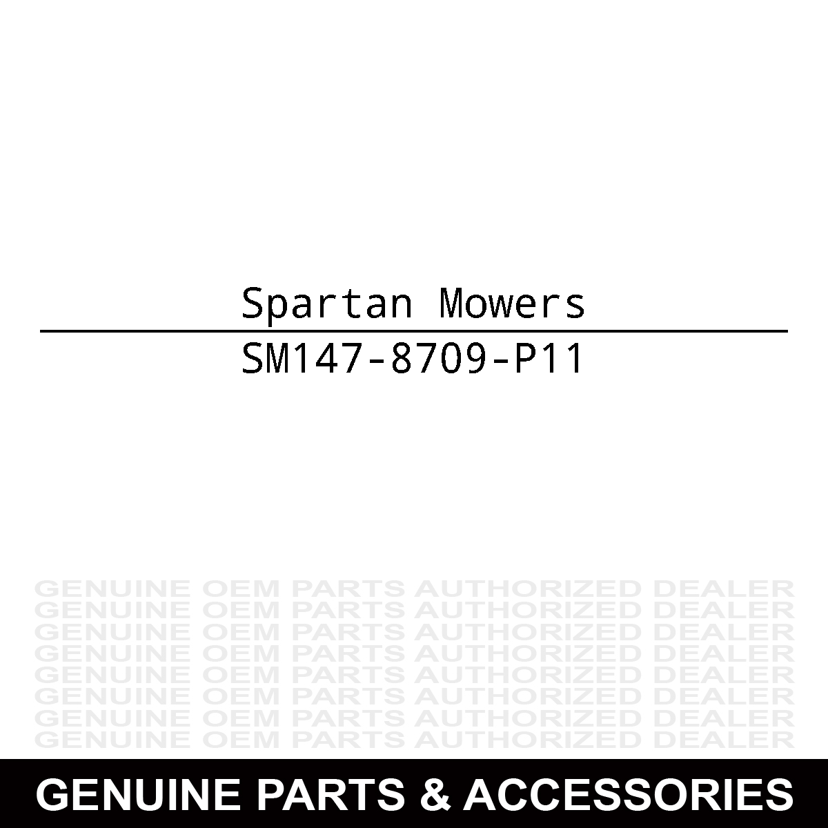 Spartan Mowers 147-8709-P11 Plate
