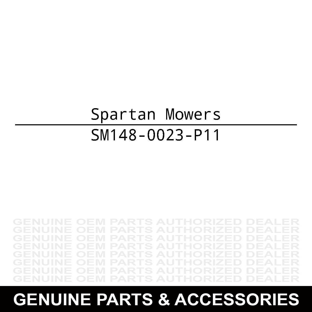 Spartan Mowers 148-0023-P11 Plate