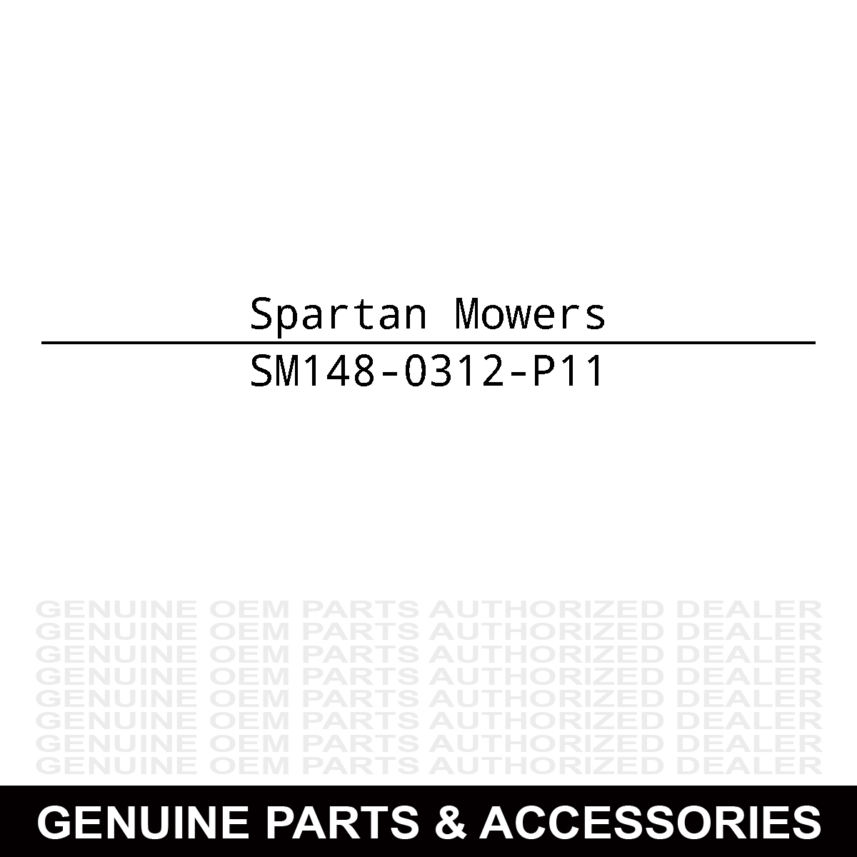 Spartan Mowers 148-0312-P11 Plate