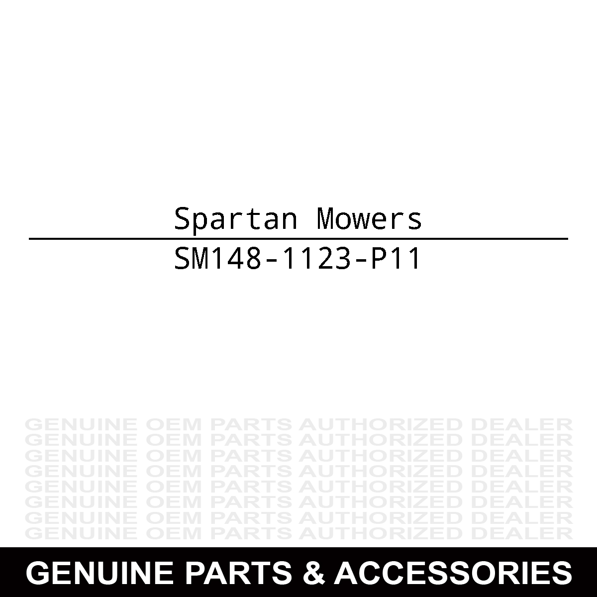 Spartan Mowers 148-1123-P11 Plate