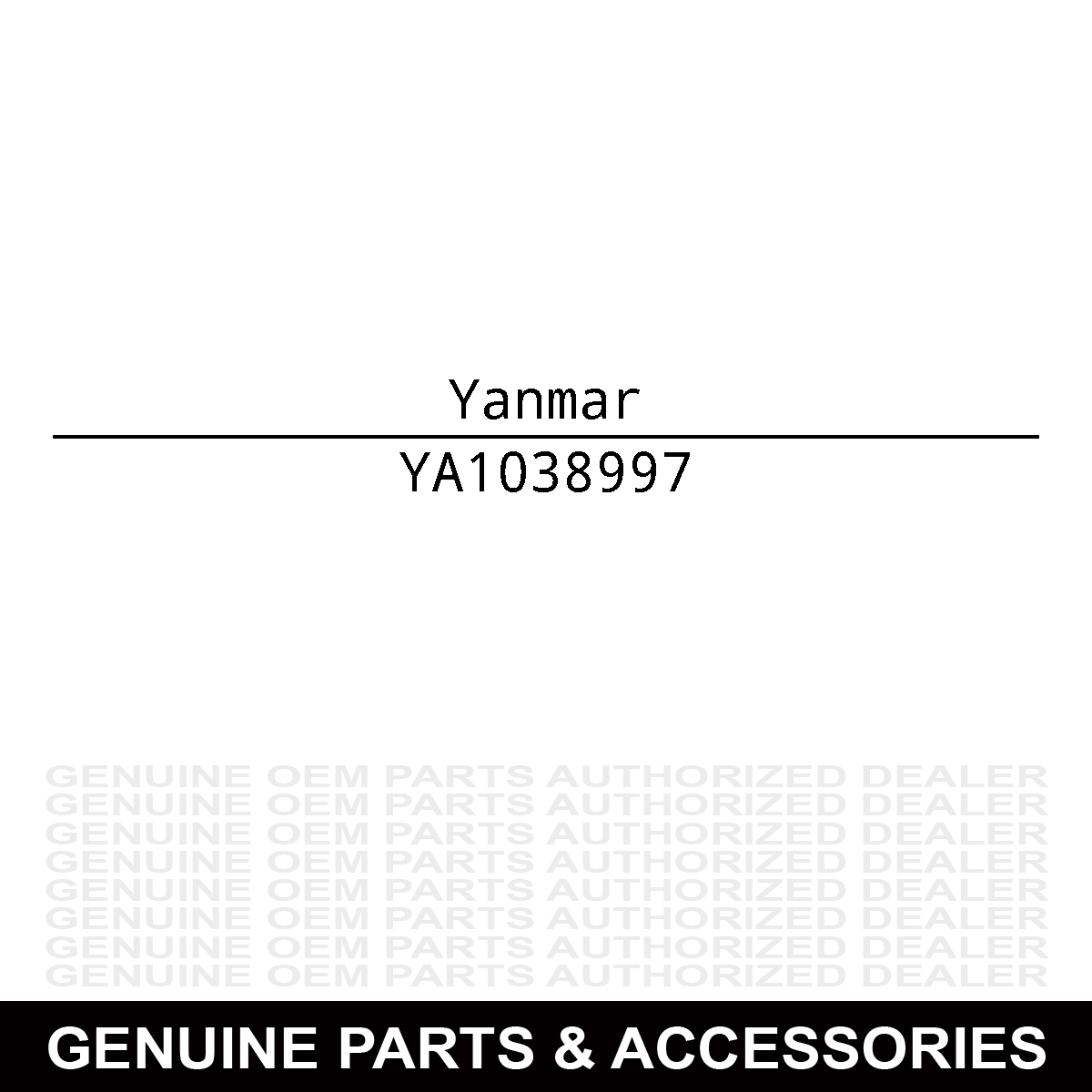 Yanmar 1038997 Seal
