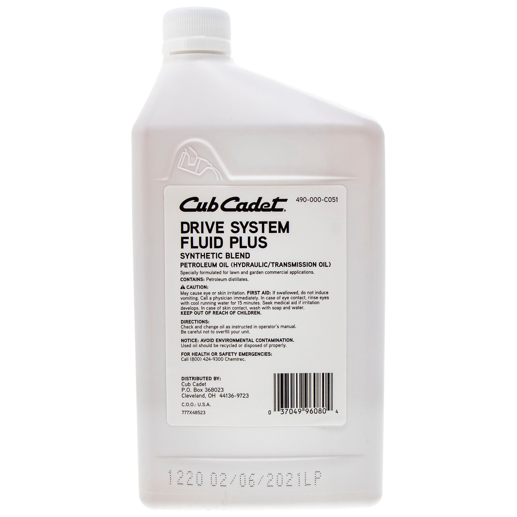 CUB CADET 490-000-C051 Drive Fluid 1 Quart