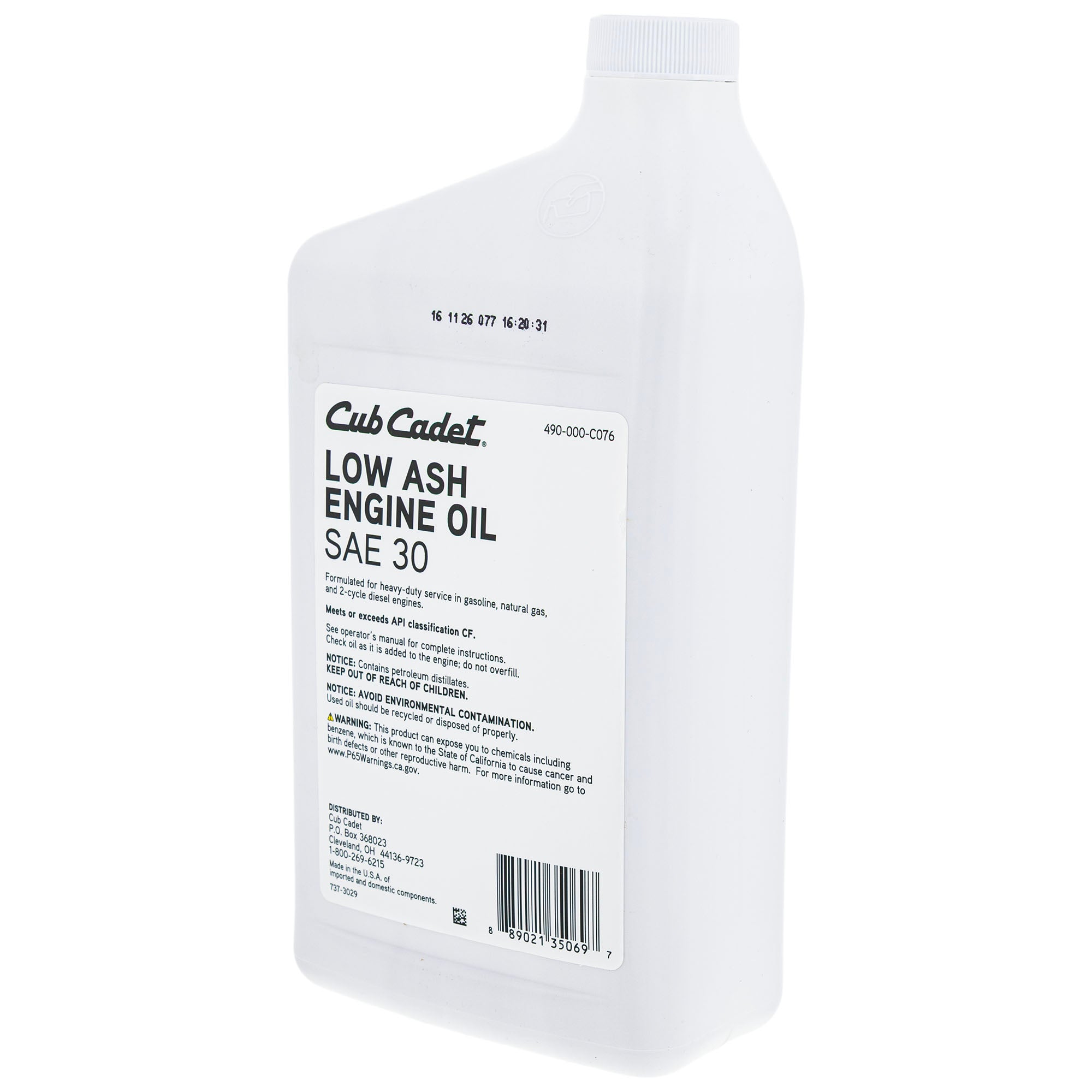 CUB CADET 490-000-C076 Engine Oil 32oz