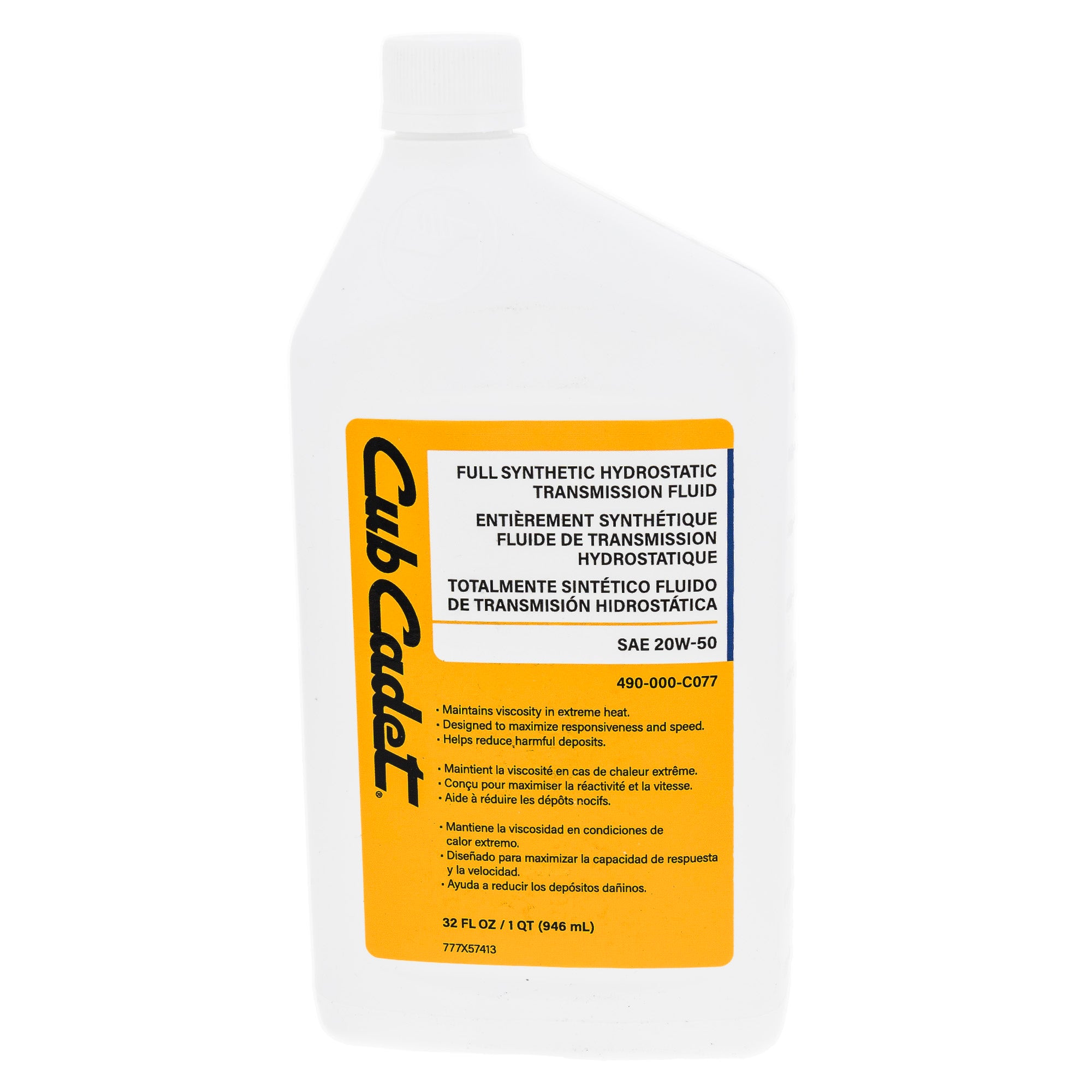 CUB CADET 490-000-C077 20W-50 Full Synthetic Hydrostatic Transmission Fluid 6-PACK
