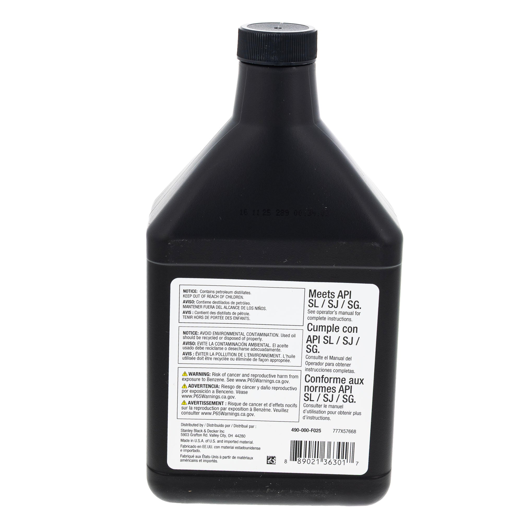 CUB CADET 490-000-F025 SAE 30 4-Cycle Oil 20oz