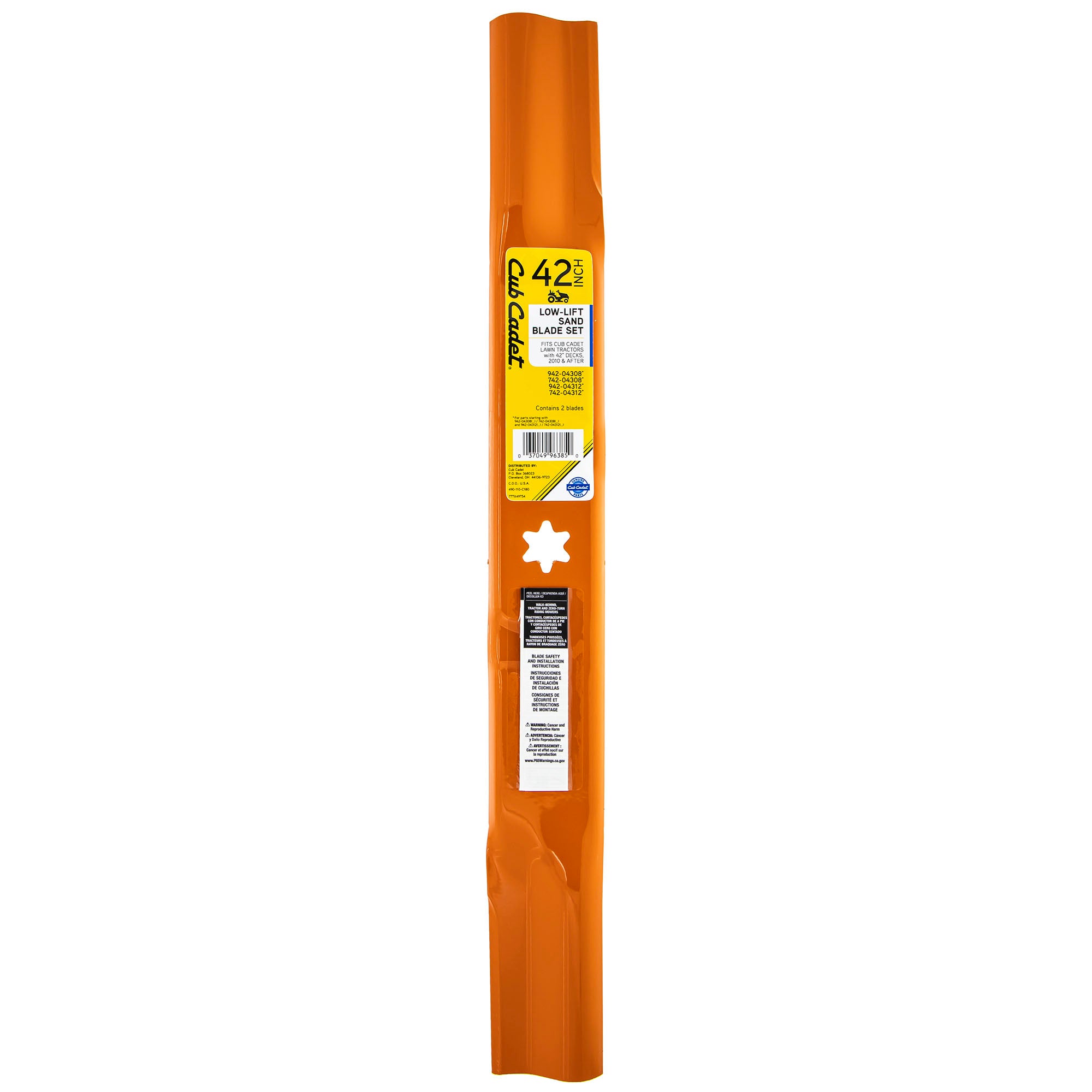 CUB CADET 490-110-C180 Low-Lift Sand Blade Set 42" Deck