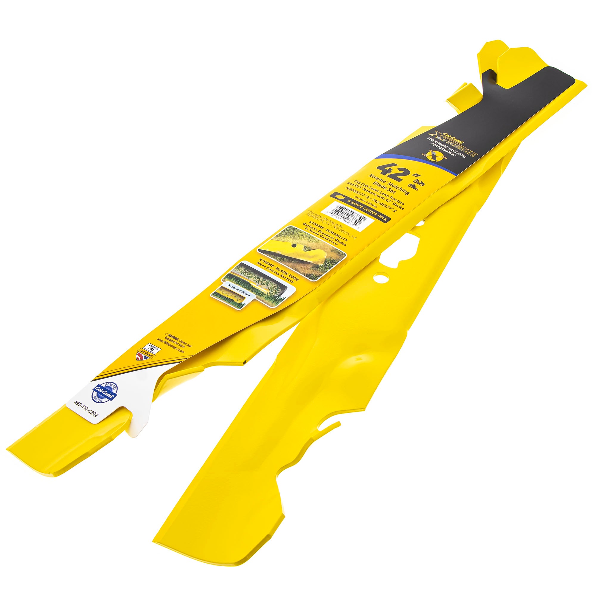 Cub cadet xt1 42 mulching online blades