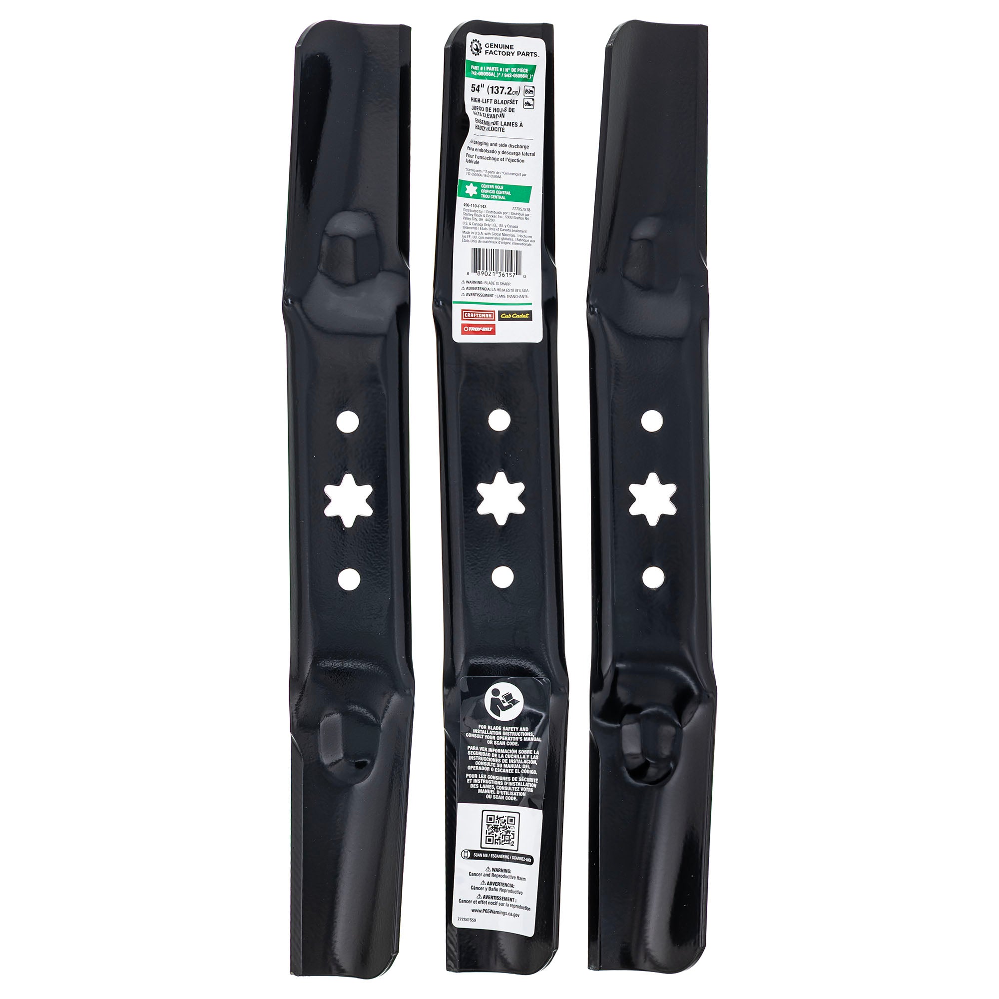CUB CADET 490-110-F143 Blade Set