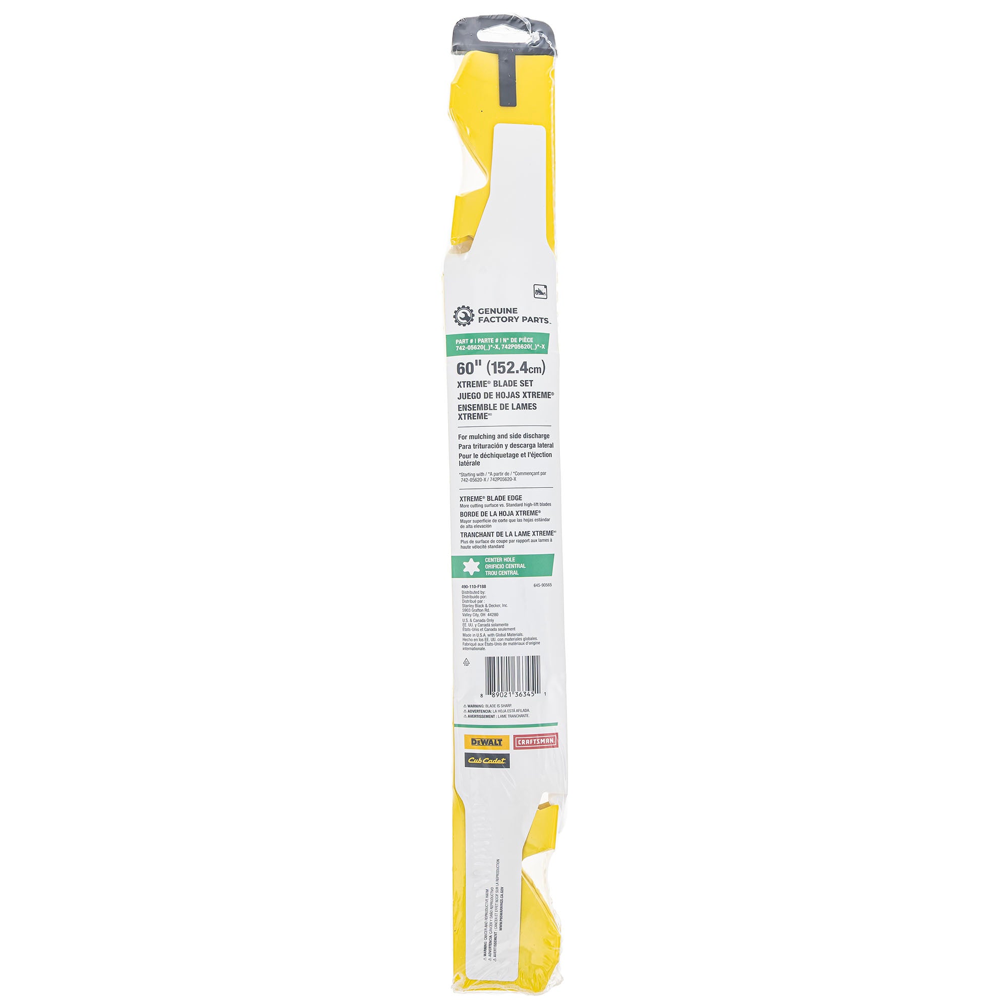 CUB CADET 490-110-F188 60" Mulch Blade Set 6-Point Mount